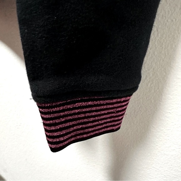 Vintage 90s Rio Las Vegas Hotel Casino Sweatshirt Black Pink Glitter Size Medium - Picture 6 of 11